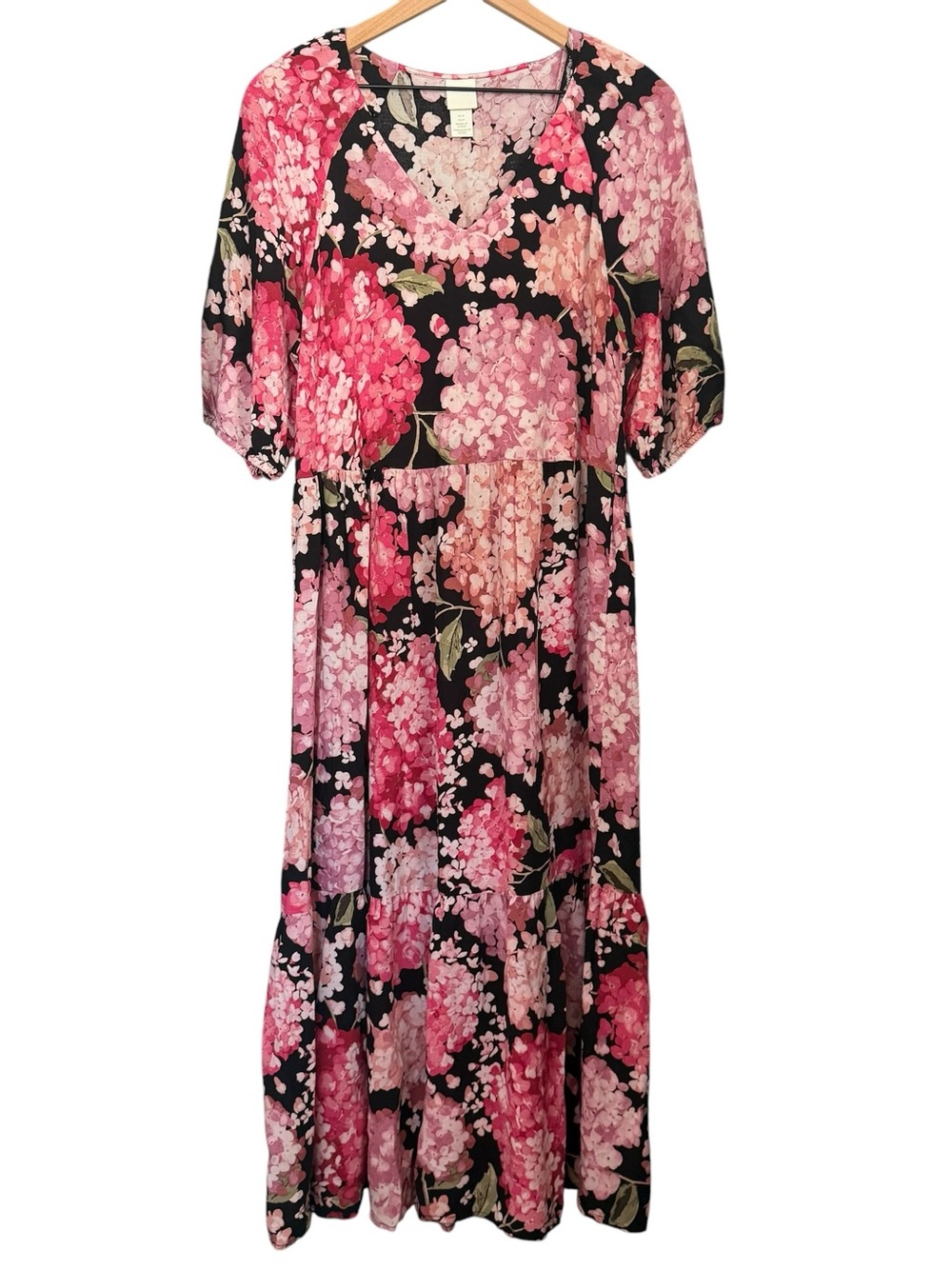 H&M Vintage-Vibe Hydrangea Tiered Maxi Dress